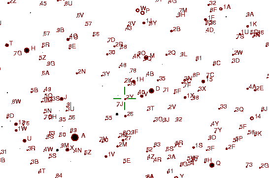Identification sketch for variable star BZ-UMA (BZ URSAE MAJORIS) on the night of JD2453093.