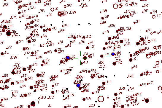 Identification sketch for variable star CD-GEM (CD GEMINORUM) on the night of JD2453093.