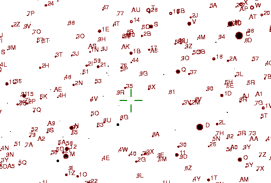 Identification sketch for variable star CH-UMA (CH URSAE MAJORIS) on the night of JD2453093.