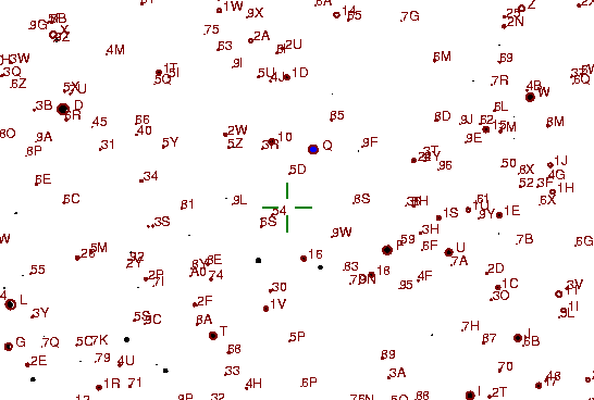 Identification sketch for variable star CI-UMA (CI URSAE MAJORIS) on the night of JD2453093.