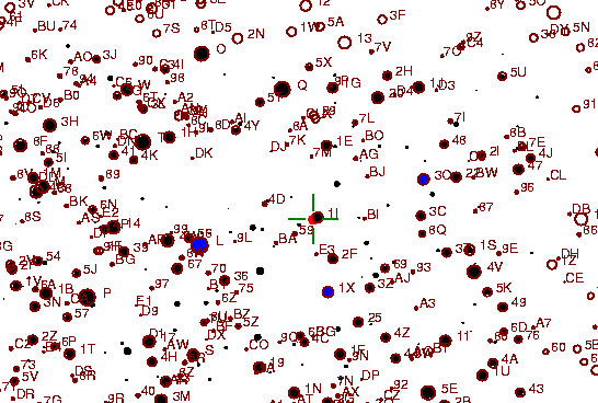 Identification sketch for variable star FX-MON (FX MONOCEROTIS) on the night of JD2453093.