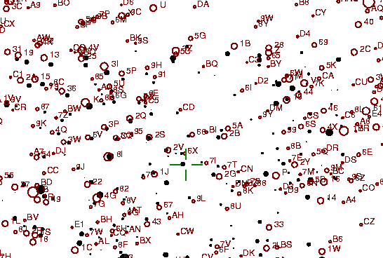 Identification sketch for variable star GH-GEM (GH GEMINORUM) on the night of JD2453093.