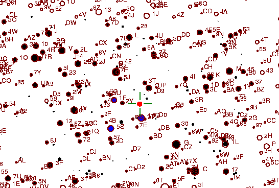 Identification sketch for variable star IT-GEM (IT GEMINORUM) on the night of JD2453093.