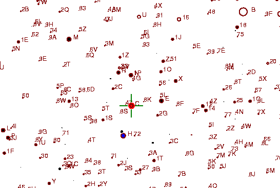 Identification sketch for variable star R-UMA (R URSAE MAJORIS) on the night of JD2453093.