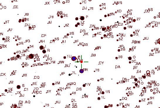 Identification sketch for variable star RR-GEM (RR GEMINORUM) on the night of JD2453093.