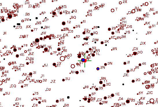 Identification sketch for variable star RW-GEM (RW GEMINORUM) on the night of JD2453093.