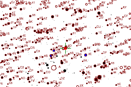 Identification sketch for variable star TT-MON (TT MONOCEROTIS) on the night of JD2453093.