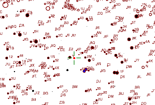 Identification sketch for variable star U-LYN (U LYNCIS) on the night of JD2453093.