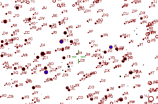 Identification sketch for variable star UV-GEM (UV GEMINORUM) on the night of JD2453093.