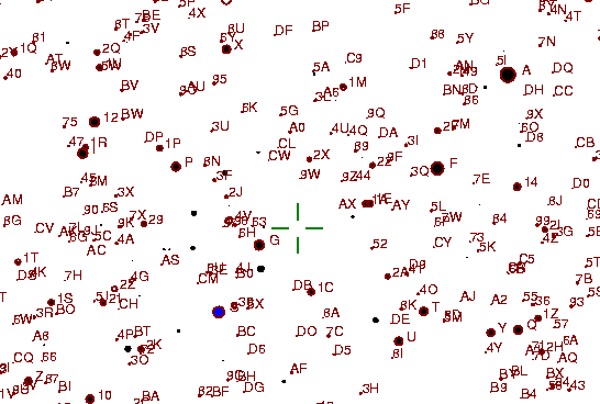 Identification sketch for variable star V1100-TAU (V1100 TAURI) on the night of JD2453093.