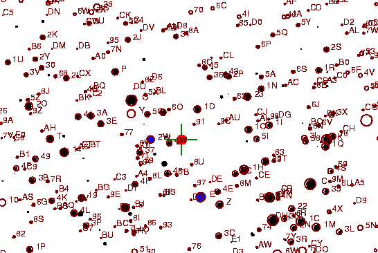Identification sketch for variable star VX-GEM (VX GEMINORUM) on the night of JD2453093.