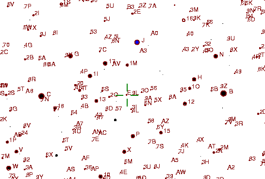 Identification sketch for variable star VX-UMA (VX URSAE MAJORIS) on the night of JD2453093.