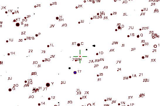 Identification sketch for variable star W-CNC (W CANCRI) on the night of JD2453093.
