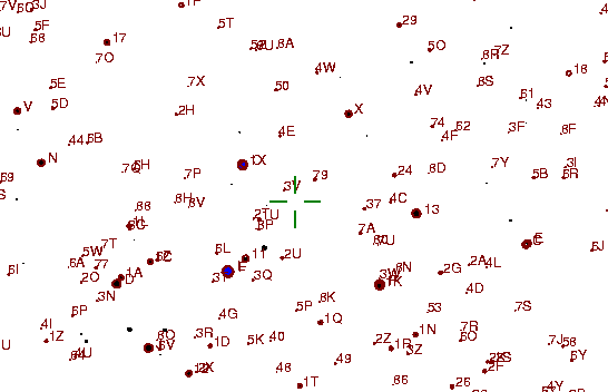 Identification sketch for variable star W-UMA (W URSAE MAJORIS) on the night of JD2453093.