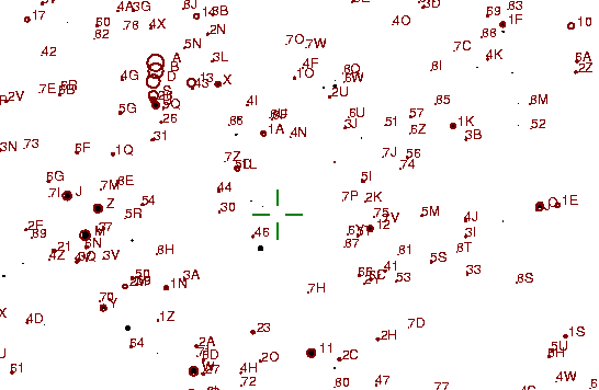 Identification sketch for variable star Z-UMA (Z URSAE MAJORIS) on the night of JD2453093.