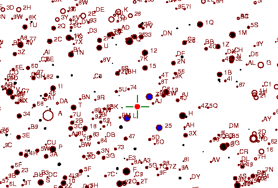 Identification sketch for variable star ZZ-GEM (ZZ GEMINORUM) on the night of JD2453093.