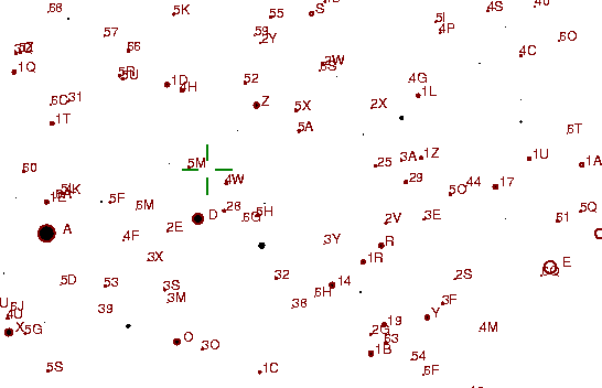 Identification sketch for variable star RT-CVN (RT CANUM VENATICORUM) on the night of JD2453189.