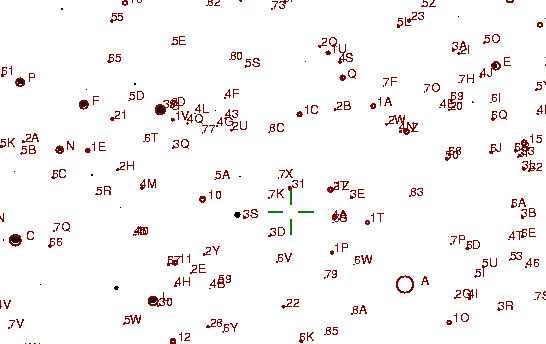 Identification sketch for variable star S-UMA (S URSAE MAJORIS) on the night of JD2453189.