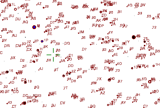 Identification sketch for variable star SS-UMI (SS URSAE MINORIS) on the night of JD2453189.