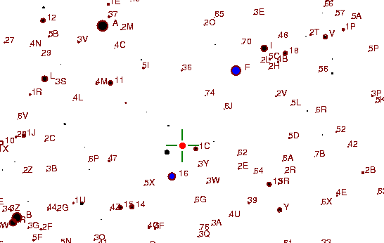 Identification sketch for variable star TV-BOO (TV BOOTIS) on the night of JD2453189.