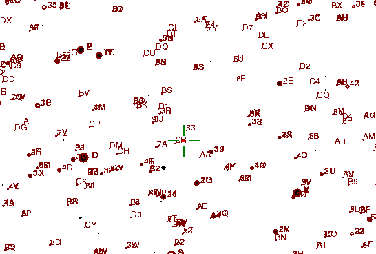 Identification sketch for variable star UX-UMA (UX URSAE MAJORIS) on the night of JD2453189.