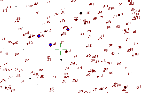 Identification sketch for variable star UZ-BOO (UZ BOOTIS) on the night of JD2453189.