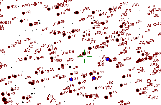 Identification sketch for variable star CM-LYR (CM LYRAE) on the night of JD2453236.
