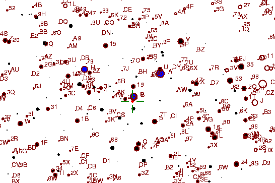 Identification sketch for variable star CN-CYG (CN CYGNI) on the night of JD2453236.