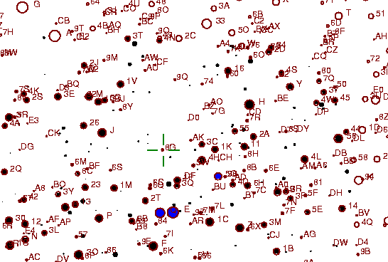 Identification sketch for variable star CZ-CYG (CZ CYGNI) on the night of JD2453236.
