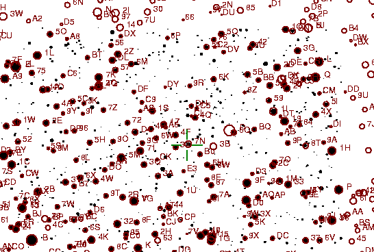 Identification sketch for variable star KT-CYG (KT CYGNI) on the night of JD2453236.