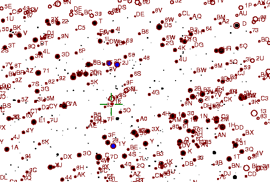 Identification sketch for variable star MS-CYG (MS CYGNI) on the night of JD2453236.