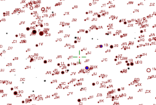 Identification sketch for variable star TV-LYR (TV LYRAE) on the night of JD2453236.