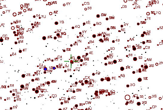 Identification sketch for variable star UU-LYR (UU LYRAE) on the night of JD2453236.