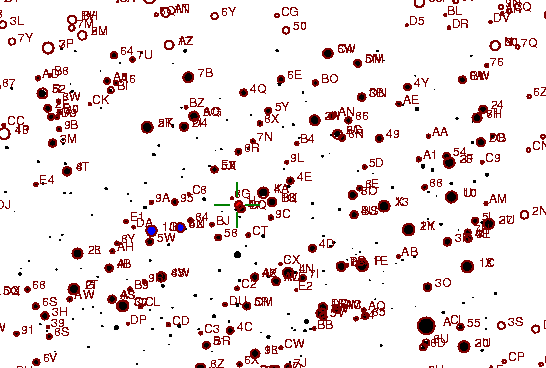 Identification sketch for variable star UU-LYR (UU LYRAE) on the night of JD2453236.