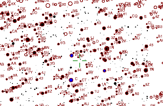 Identification sketch for variable star V1060-CYG (V1060 CYGNI) on the night of JD2453236.