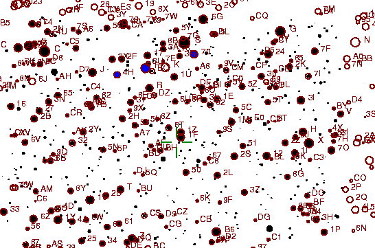 Identification sketch for variable star V1500-CYG (V1500 CYGNI) on the night of JD2453236.