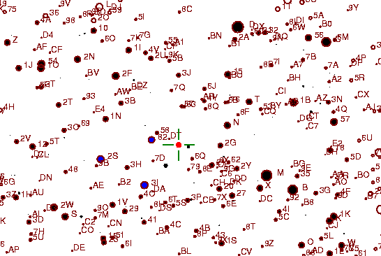 Identification sketch for variable star V1760-CYG (V1760 CYGNI) on the night of JD2453236.