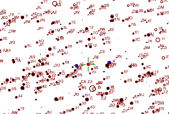Identification sketch for variable star WZ-LYR (WZ LYRAE) on the night of JD2453236.
