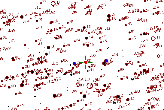 Identification sketch for variable star WZ-LYR (WZ LYRAE) on the night of JD2453236.