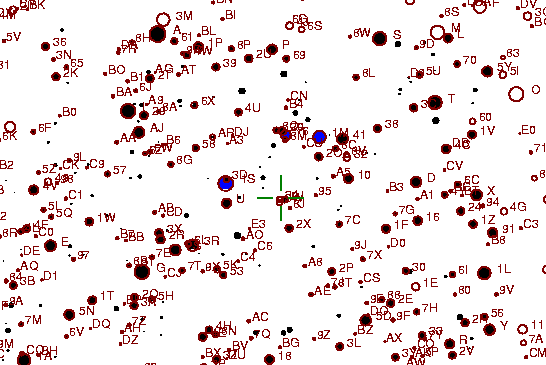 Identification sketch for variable star Z-LYR (Z LYRAE) on the night of JD2453236.