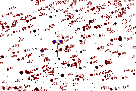 Identification sketch for variable star AL-CEP (AL CEPHEI) on the night of JD2453237.