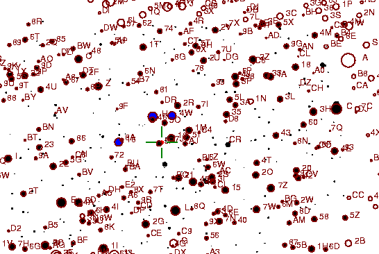 Identification sketch for variable star AL-CEP (AL CEPHEI) on the night of JD2453237.