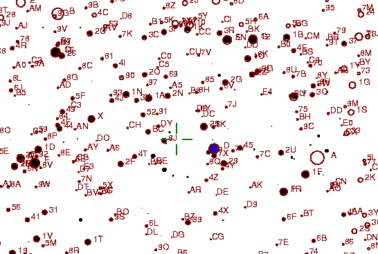 Identification sketch for variable star CH-CYG (CH CYGNI) on the night of JD2453237.
