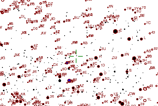 Identification sketch for variable star CI-AQL (CI AQUILAE) on the night of JD2453237.