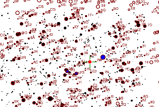 Identification sketch for variable star CI-CYG (CI CYGNI) on the night of JD2453237.