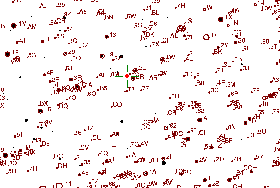 Identification sketch for variable star FG-SER (FG SERPENTIS) on the night of JD2453237.