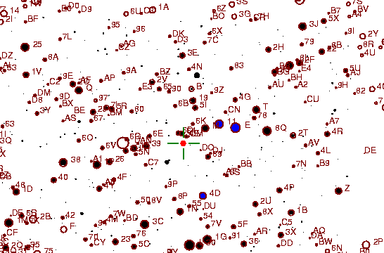 Identification sketch for variable star SS-CYG (SS CYGNI) on the night of JD2453237.