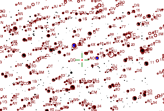 Identification sketch for variable star SY-AQL (SY AQUILAE) on the night of JD2453237.