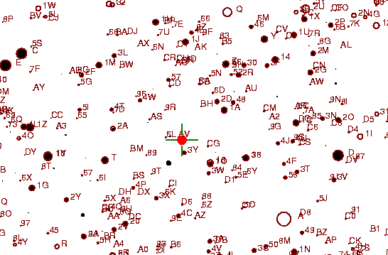 Identification sketch for variable star TT-DRA (TT DRACONIS) on the night of JD2453237.