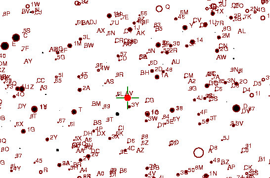Identification sketch for variable star TT-DRA (TT DRACONIS) on the night of JD2453237.